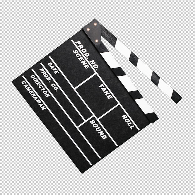 PSD clapper over white background