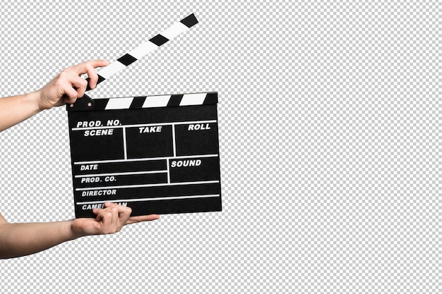 PSD clapper over white background