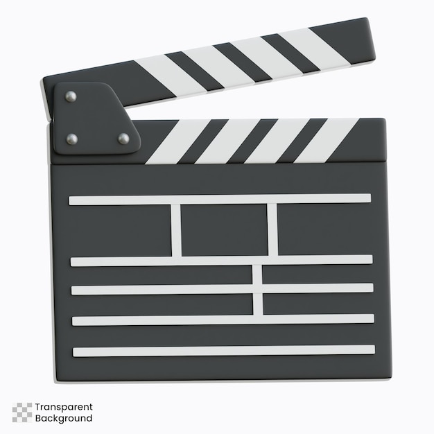 Clapperboard Filmmaking 3D Illustration