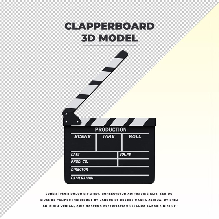 PSD clapperboard