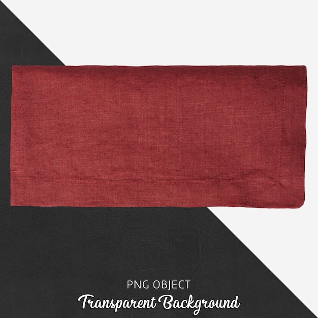 Claret red textile on transparent background