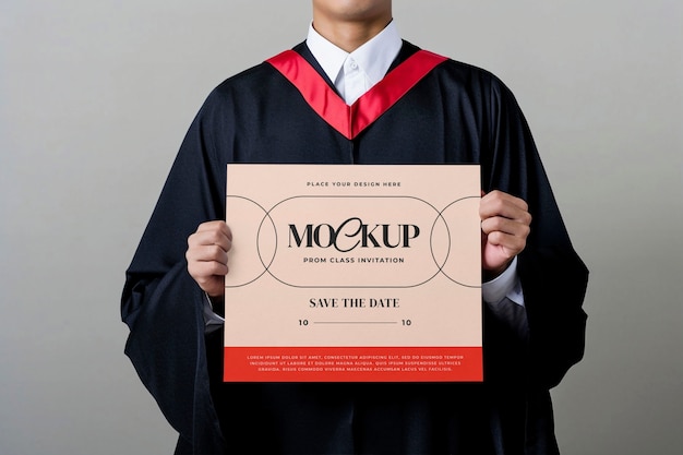 Class of 2024 invitation mockup design