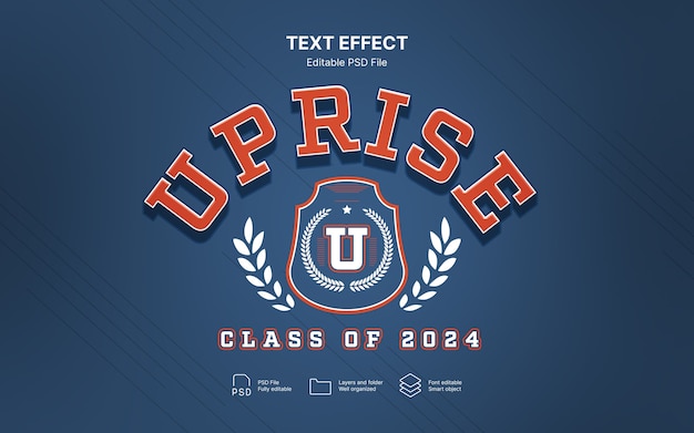 PSD class of 2024   text effect