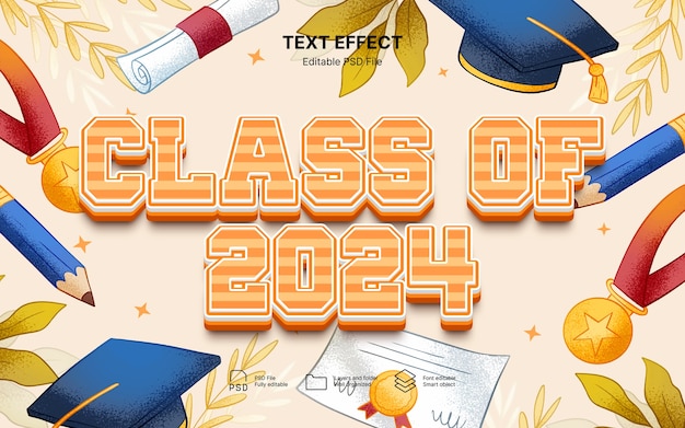 Class of 2024 text effect