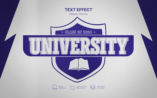 PSD class of 2024 text effect