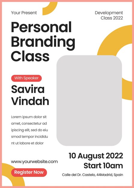 PSD class flyer template