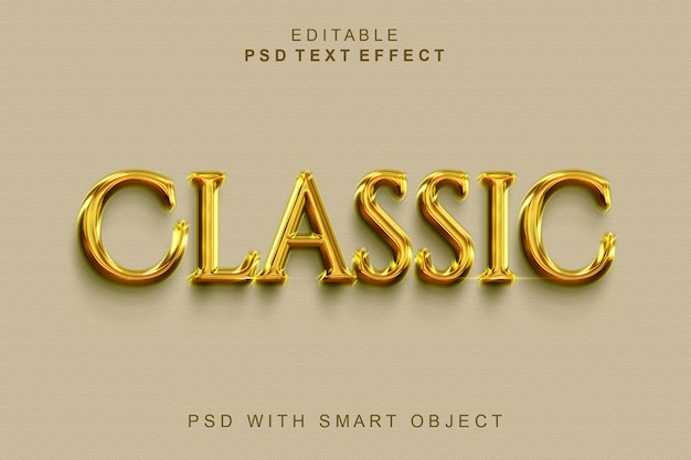 PSD effetto di testo 3d classico