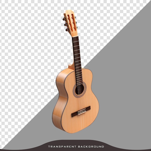 Classic Acoustic Guitar Isolated on transparent background