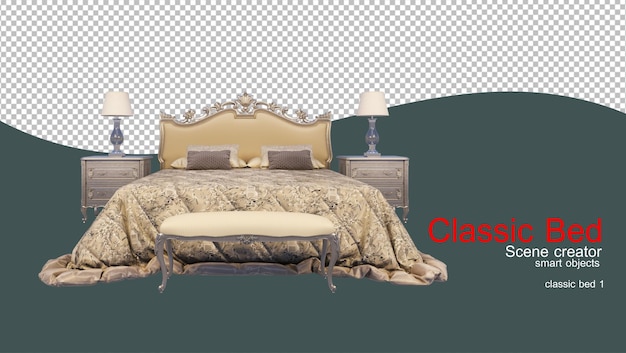 PSD classic bed in many styles