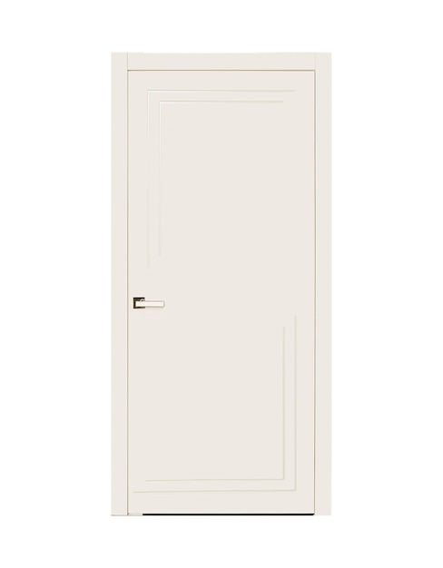 PSD classic beige door with stripe design front view ral 9010