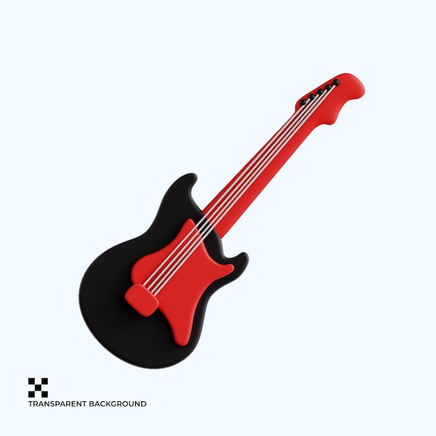 Classic Black and Red Guitar