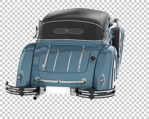 Classic car isolated on transparent background 3d rendering illustration