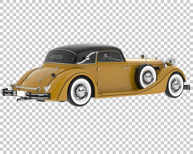 Auto d'epoca su sfondo trasparente 3d rendering illustrazione