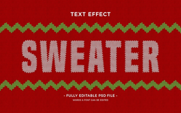 Classic crochet logo text effect