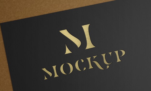 PSD classic elegant logo effect mockup