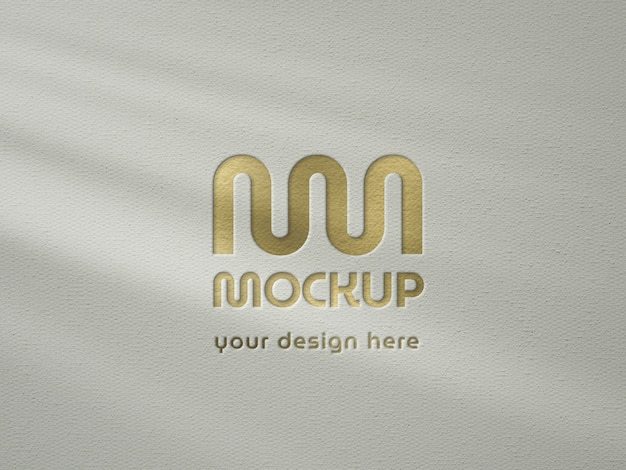 Mockup dell'effetto del logo classico elegante