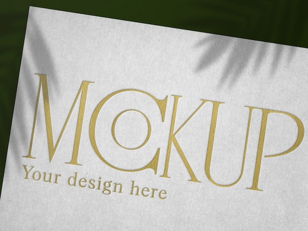 PSD classic elegant logo effect mockup