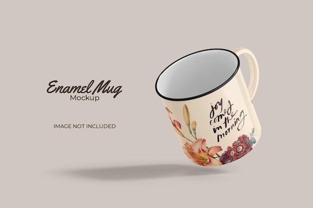 classic enamel mug mockup