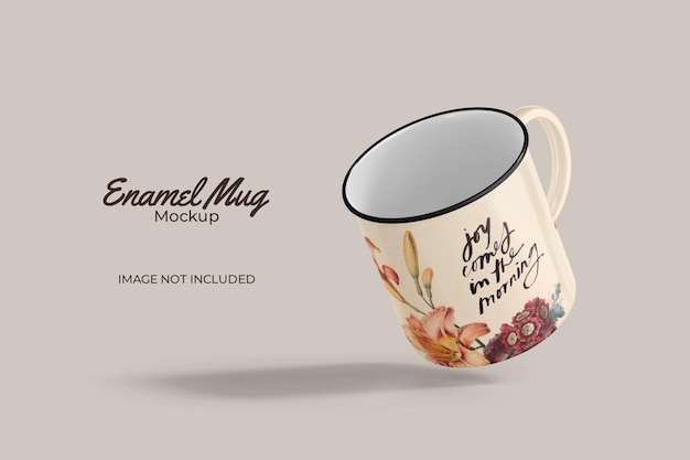 Mockup di tazza smaltata classica