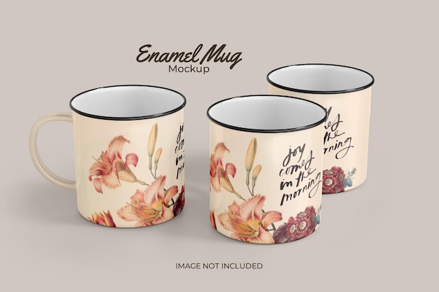 classic enamel mug mockup