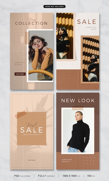 classic fashion story template collection