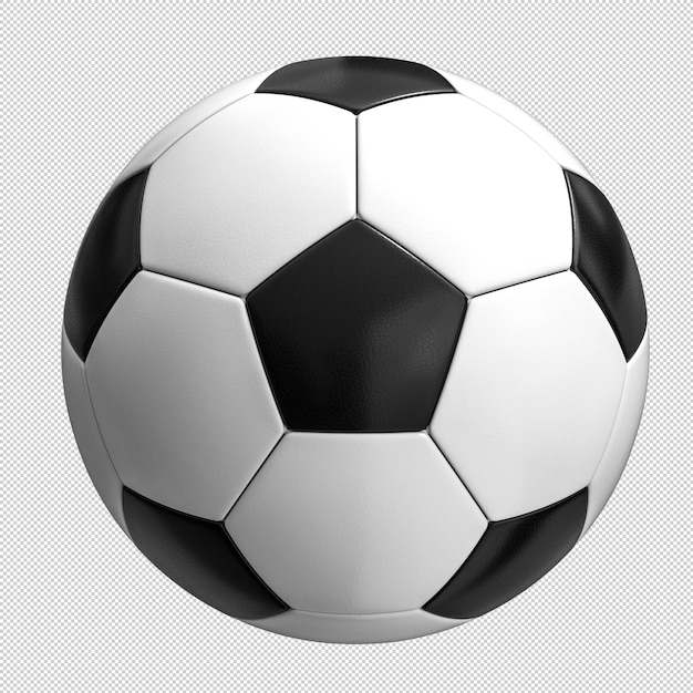 Classic football ball isolated on white 3d render