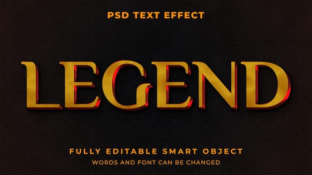 Classic golden editable text effect