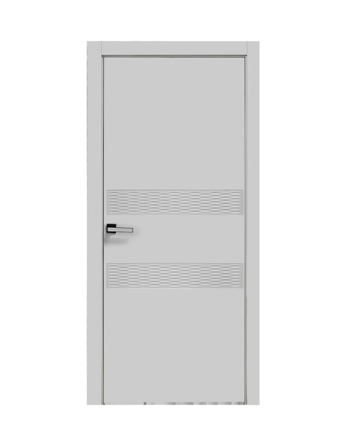 PSD classic gray door with stripe design front view ral 9003