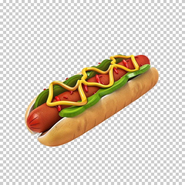 Classic hot dog with ketchup and mustard sauce zapiekanka tasty onion hotdog isolated background