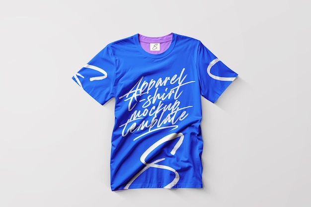Classic Mens Wrinkle T Shirt Mockup Template Design PSD