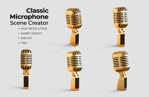 PSD classic microphone scene creator