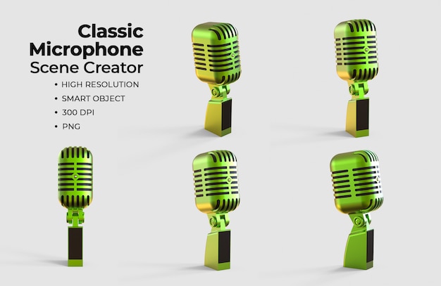 PSD classic microphone scene creator