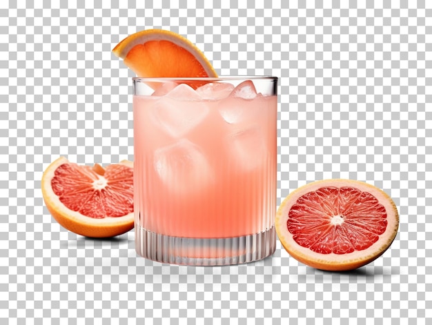 Classic paloma cocktail isolated on transparent background png psd