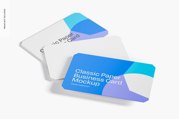 PSD classic paper business cards mockup 02