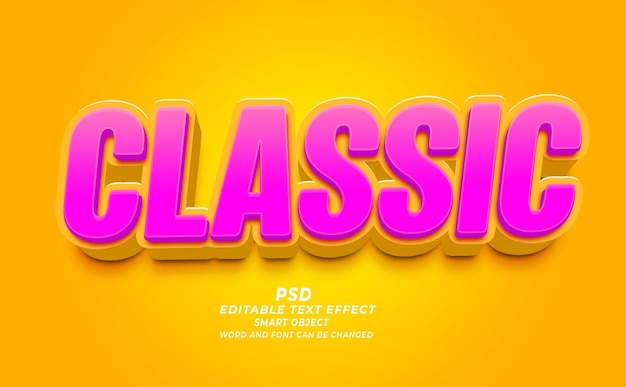 Classic PSD Editable Text Effect