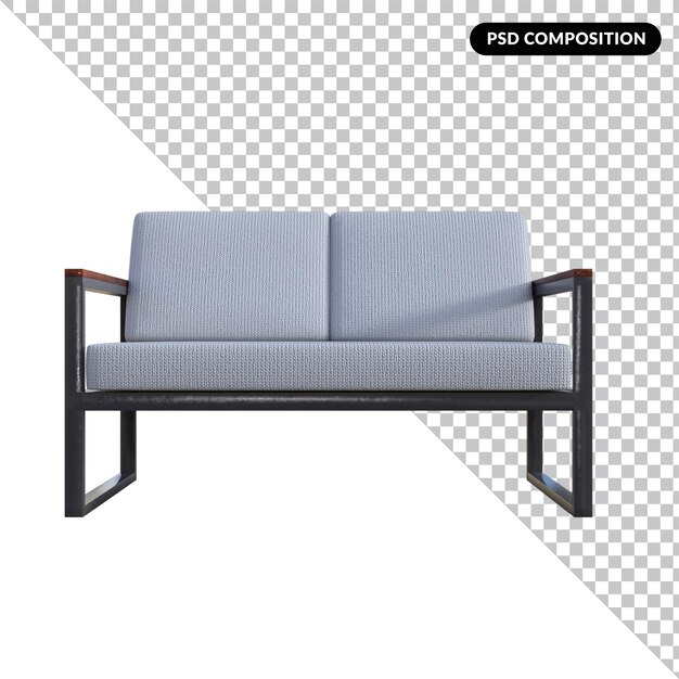 Classic sofa chair isolated 3d