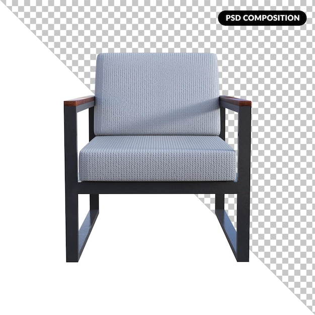 classic sofa chair isolated 3d