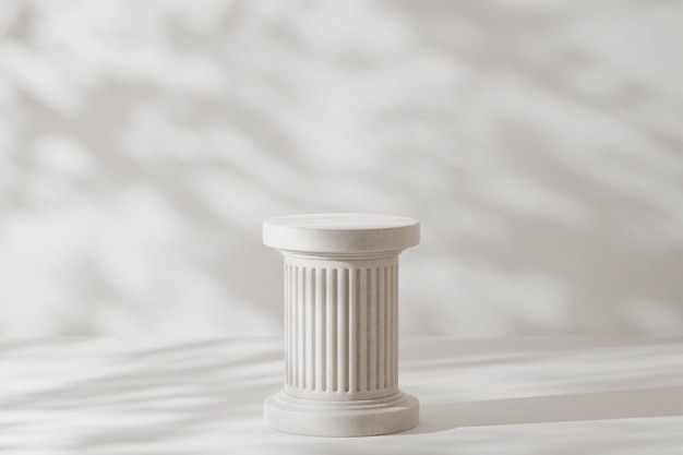 PSD classic stone column circular podium stand product display 3d render background