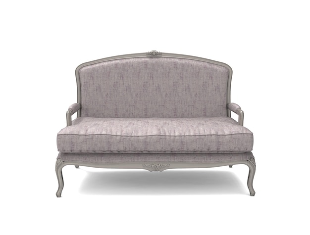 PSD classic vintage sofa on white background luxury sofa furniture collection