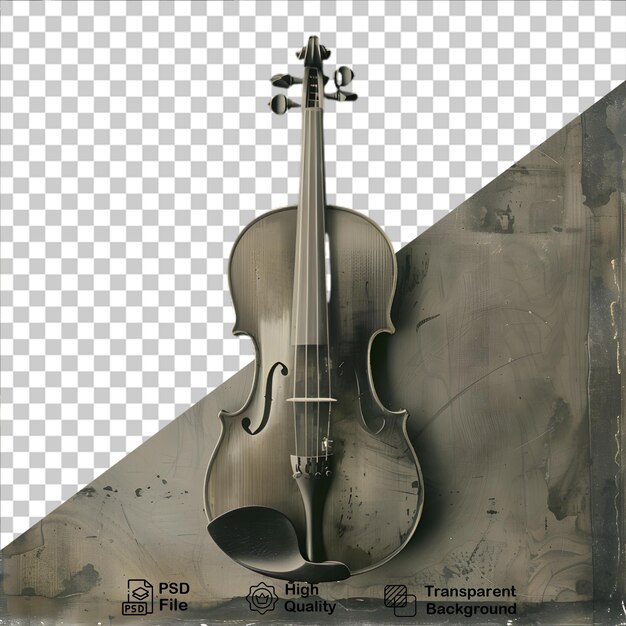 A classic violin isolated on transparent background