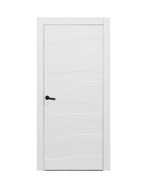 PSD classic white door with stripe design front view ral 9003