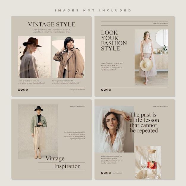 Classics Fashion New Collection Social Media Post Template