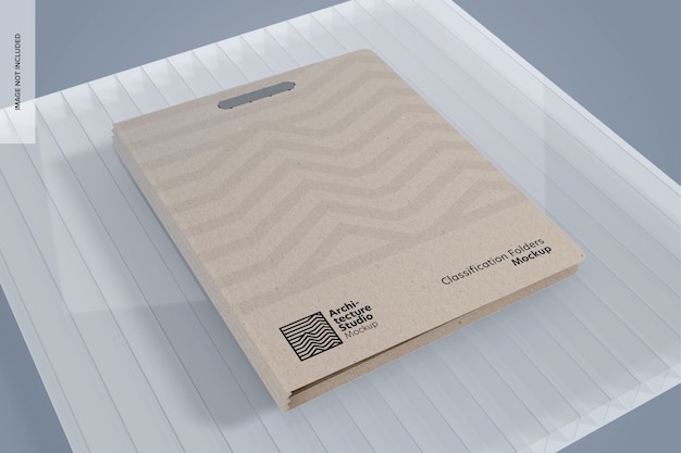 Classification Folder Mockup on Surface