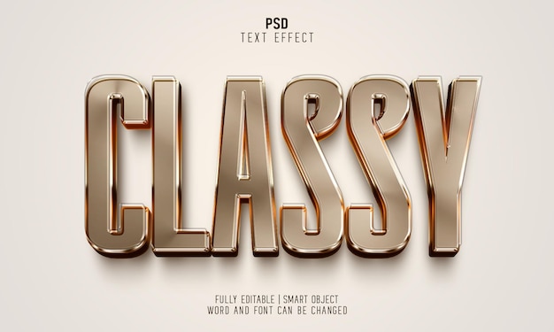 Classy 3d realistic text effect style template