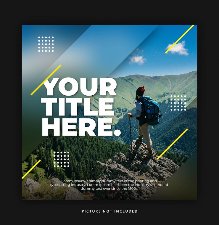 PSD classy modern trendy dynamic blurred background instagram banner template