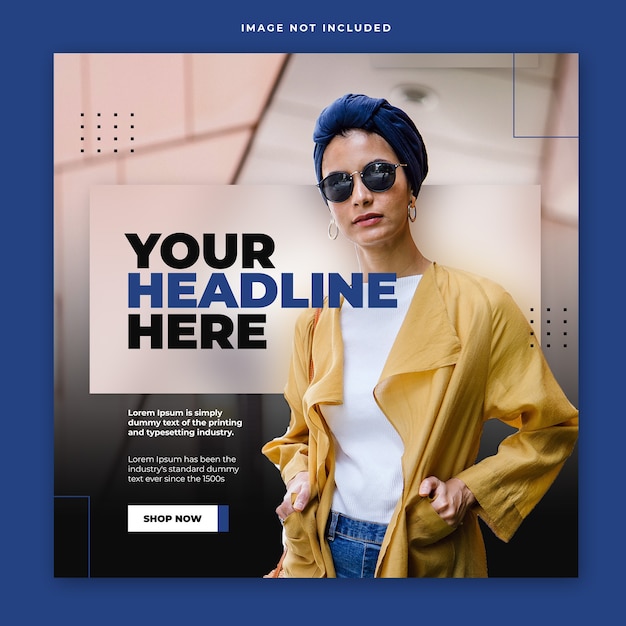 Classy modern trendy dynamic blurred background instagram banner template