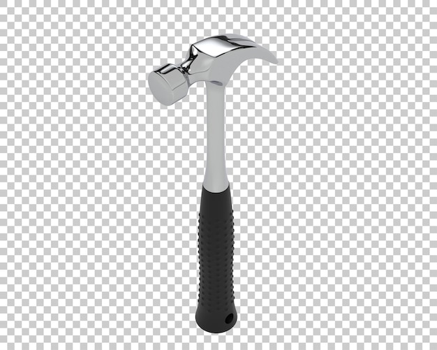 Claw hammer on transparent background 3d rendering illustration