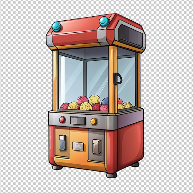 Claw machine on transparent background