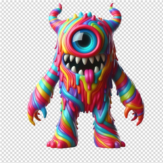 PSD claws amp canvas 3d rendered monster (monstro renderizzato in 3d)