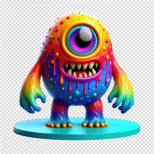 PSD claws amp canvas 3d rendered monster